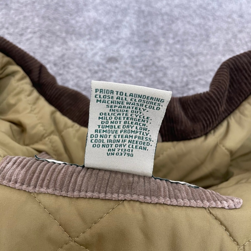 LL Bean Barn Coat Womens Extra Large Chore Jacket Corduroy Quilted Lined - Picture 5 of 11